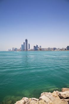 Image of Abu Dhabi skyline, United Arab Emirates.
