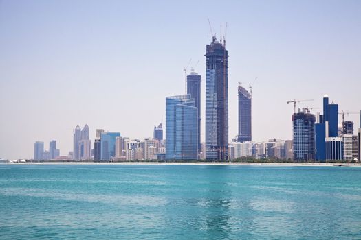 Image of Abu Dhabi skyline, United Arab Emirates.
