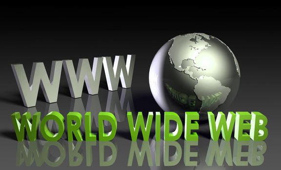 WWW World Wide Web 3d as Concept
