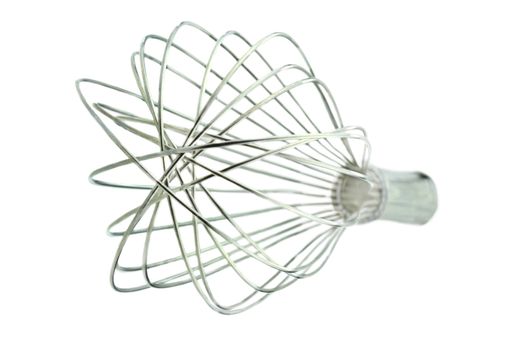 A heavy duty kitchen whisk isolated on a white background. 