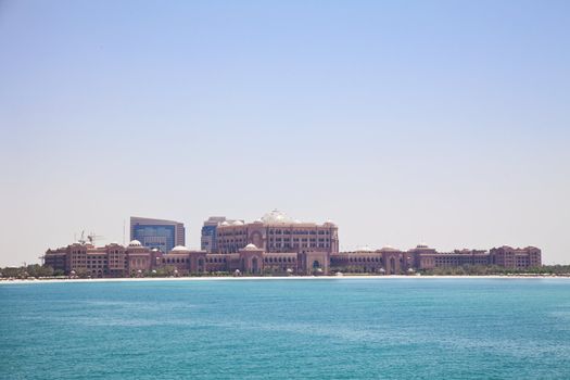 Image of a modern building at Abu Dhabi, United Arab Emirates.
