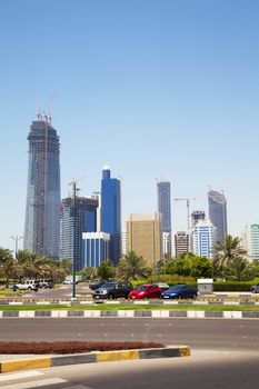 Image of Abu Dhabi skyline, United Arab Emirates.
