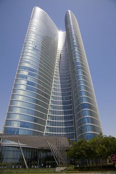 Image of a modern building at Abu Dhabi, United Arab Emirates.
