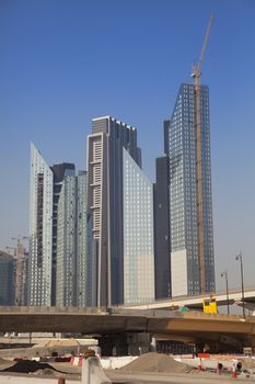 Image of buildings under construction at Dubai, United Arab Emirates.
