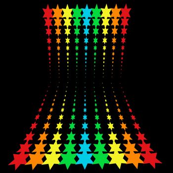  rainbow stars pattern