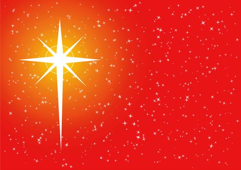 Christmas background with cross shaped star