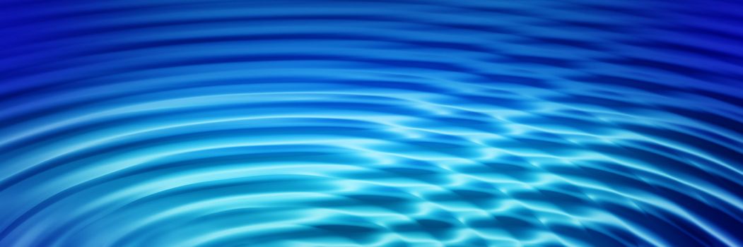 elegant big blue concentric ripples on a banner or header


