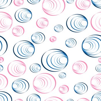 seamless background with circles, retro style