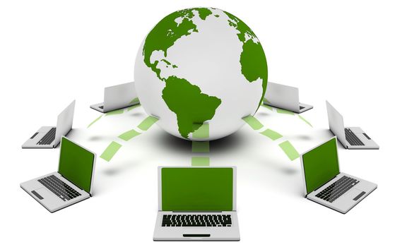 Green Technology 3d Idea as Environment Friendly