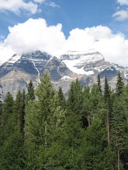 rocky mountain top view