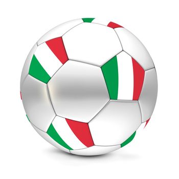 shiny football/soccer ball with the flag of Italy on the pentagons