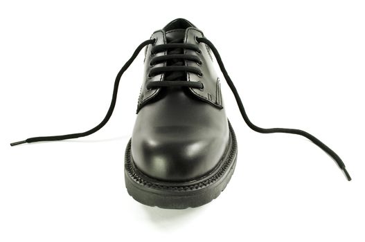 High resolution of a black men's shoe.