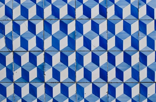 Detail of Portuguese glazed tiles.