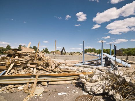 Demolished Neighbourhood on a sunny day