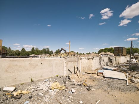 Demolished Neighbourhood on a sunny day