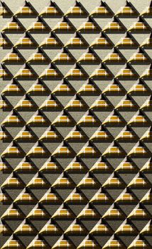 construction of pyramids one up to the others whit shadows