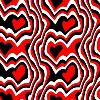 red black hearts background, will tile seamlessly as a pattern