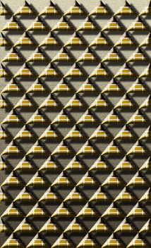 construction of pyramids one up to the others whit shadows