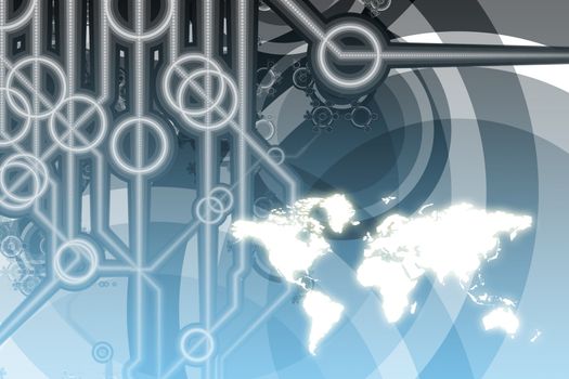 Global Business Color Technology Abstract in Colors