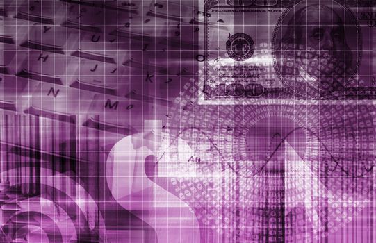 A Finance Spreadsheet Tech Graph Art Background