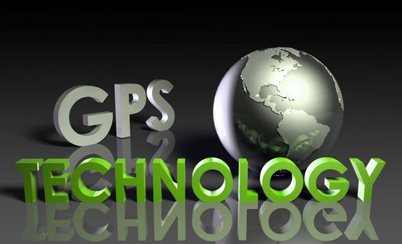 GPS Modern Technology Abstract as a Concept 