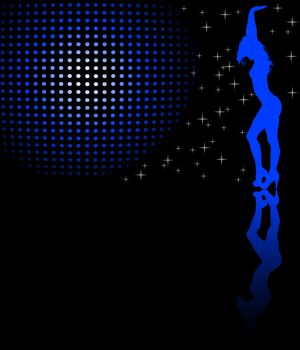 Vintage abstract disco background, illustration