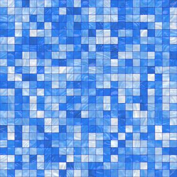smooth irregular blue background of bathroom or swimming pool tiles or wall, tiles seamlessly as a pattern