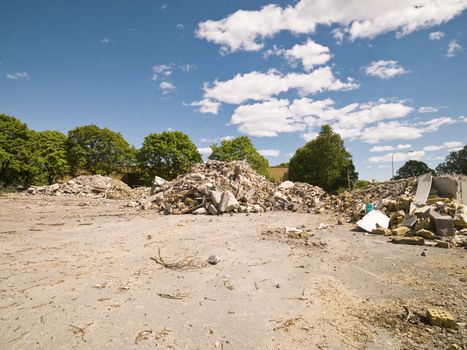 Demolished Neighbourhood on a sunny day