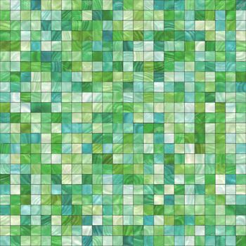 smooth irregular green background of bathroom or swimming pool tiles or wall, tiles seamlessly as a pattern