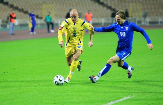 KYIV, UKRAINE - OCTOBER 17: match between Ukraine's and Faroe Islands national football teams on October 17, 2007 in Kyiv, Ukraine