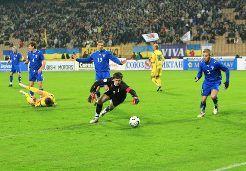 KYIV, UKRAINE - OCTOBER 17: match between Ukraine's and Faroe Islands national football teams on October 17, 2007 in Kyiv, Ukraine