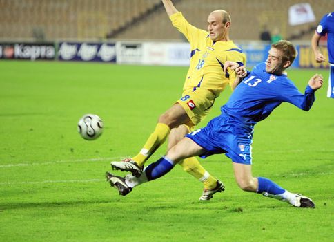 KYIV, UKRAINE - OCTOBER 17: match between Ukraine's and Faroe Islands national football teams on October 17, 2007 in Kyiv, Ukraine