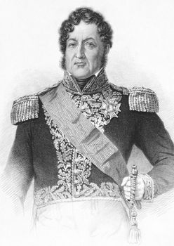 Louis Philippe (1773-1850) on engraving from the 1800s.
King of the French during 1830-1848. Engraved by J.Cook and published in London by Fisher, Son & Co.