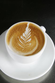 Cappuccino with latte art