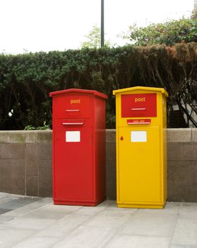 Norwegian mail boxes in Oslo, Norway