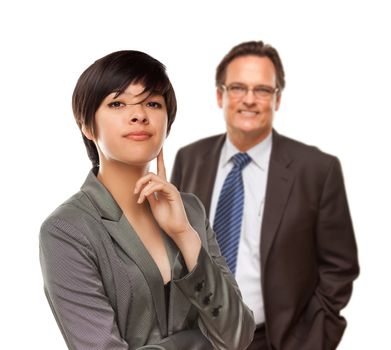 Handsome Businessman Smiling in Suit and Tie Isolated on a White Background.