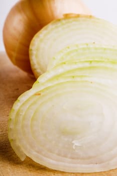 Sliced white onion