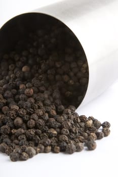 A pile of bulk black pepper