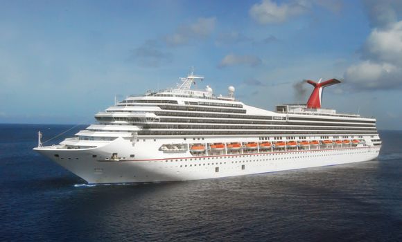 cruise ship in the western caribbean off the coast of cozumel,mexico
