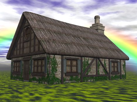 3D Illustration of a cottage