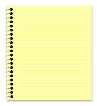 Illustration of a yellow notepad 
