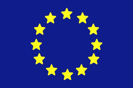 European union flag with rounded stars