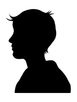 Illustrated silhouette of a male or female