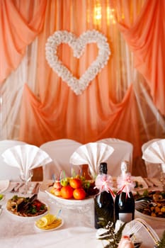 table for a wedding holiday