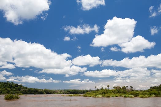  blue sky and river in Misiones
