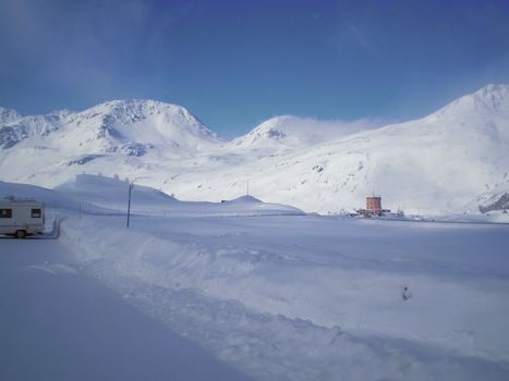 early morning in simplon pass   