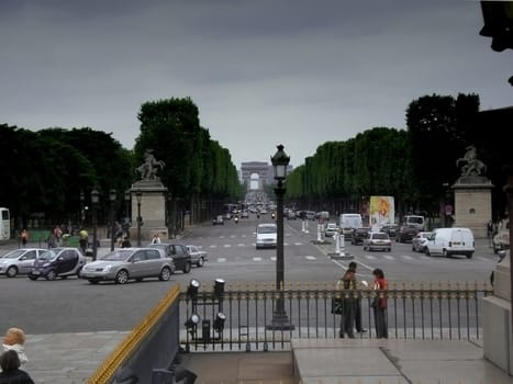 champs elysees from place de la concorde