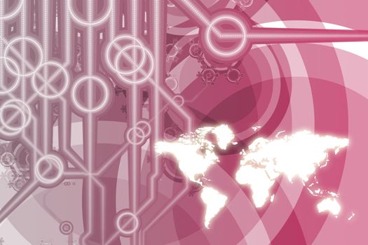 Global Business Color Technology Abstract in Colors