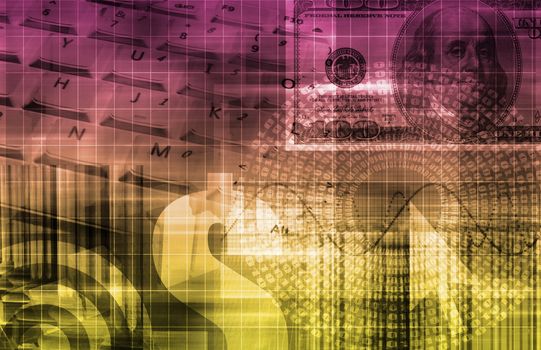 Global Business Color Technology Abstract in Colors