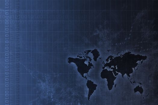 Corporate Worldwide Growth Abstract Background With Map 